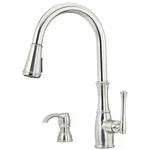 Pfister GT529WH1S Pull Down Kitchen Faucet Handle Ss High Arc Ada Compliant. Fixed Price $403.34.