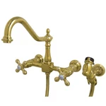 Kingston Brass KS124.AXBS Heritage 1.8 Gpm Widespread Bridge -. Fixed Price $357.47.
