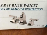 New Pegasus Exhibit Polished Chrome 8 On Center Double-handled Bath Faucet 943. Fixed Price $72.00.