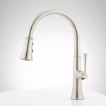 Signature Hardware Perdita Single-hole Pull-down Kitchen Faucet Stainless Stee. Fixed Price $200.00.