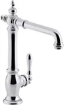 Kohler K-99266-CP Artifacts Single-hole Kitchen Sink Faucet With 13-1/2 Swing. Fixed Price $764.16.