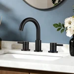 Black Bathroom Faucet For Sink 3 Hole, With Pop Up Drain.... Fixed Price $49.29.