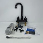 Kingston Brass Restoration 4 Centerset Faucet, Oil Rubbed Bronze. Fixed Price $52.00.