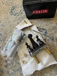 Delta 2578LF-RBTP 2-HANDLE Centerset Bathroom Faucet W/ Popup. Fixed Price $175.00.