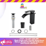Yzzy US-AM-2201-1PB Black Single Hole 1-HANDLE Sink Faucet With Drain. Fixed Price $35.97.