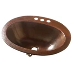 Sinkology Bathroom 20 In. Oval Drop-in Faucet Holes Rustic Aged Copper. Fixed Price $222.86.