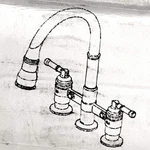 Delta 2390L-AR-DST Broderick Bridge Pull Down Kitchen Faucet, Arctic Stainless. Fixed Price $660.25.