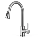 Wewe Kitchen Faucets With Pull Down Sprayer, Modern, Brushed Nickel. Fixed Price $113.39.