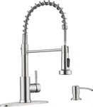 Appaso Kitchen Faucet With Soap Dispenser Brushed Nickel, Stainless. Fixed Price $57.11.