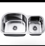 Dawn ASU107R Undermount Double Bowl Sink, Kitchen Polished Satin. Fixed Price $79.99.
