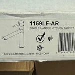 Delta 1159LF-AR Trinsic Single Hole Kitchen Faucet, Arctic Stainless. Fixed Price $220.00.