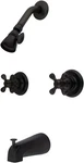 Kingston Brass KB245AX Two Cross Handle Tub & Shower Faucet Oil-rubbed Bronze. Fixed Price $100.67.