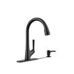 Kohler Elmbrook Single-handle Pull-down Sprayer Kitchen Faucet Matte Black. Fixed Price $119.87.