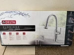 Delta Eldridge Single Handle Pulldown Kitchen Faucet Shieldspray, Chrome Finish. Fixed Price $119.00.