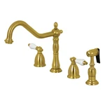 Kingston Brass KB1797PLBS 8INCH Widespread Kitchen Faucet With Sprayer. Fixed Price $188.49.