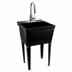 Tehila Utility Sink With High-arc Pull-down Stainless Finish Faucet 19 Gallon -b. Fixed Price $237.99.