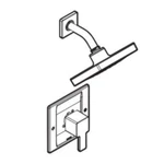 Moen TS2712EPBN 90 Pressure Balanced Shower Trim, Brushed Nickel. Fixed Price $237.50.