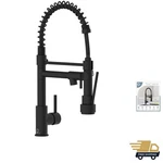 Kitchen Faucet, Black Sink Faucets With Pull Down Sprayer, Single Han.... Fixed Price $119.95.