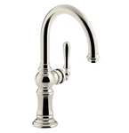 Kohler K-99264-SN Artifacts Single Hole Bar & Prep Sink Faucet, Polished Nickel. Fixed Price $403.00.