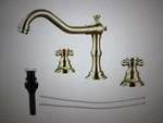 Aklfgn Double Handles 8 In. Widespread Bathroom Faucet 3-HOLE Waterfall Drain. Fixed Price $46.50.