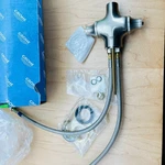 New Grohe Bridgeford Kitchen Faucet - No Handles Spout Brushed Nickel. Fixed Price $50.00.