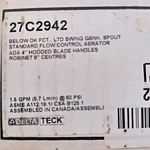 Delta 27C2942 Two Handle 8" Below Deck Mount Faucet In Chrome. Fixed Price $85.00.