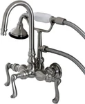 New Kingston Brass AE7T8FL Wall-mount Royale Clawfoot Tub Faucet Brushed Nickel. Fixed Price $279.99.