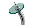 Vigo Waterfall Hole Single-handle Vessel Bathroom Faucet With Clear Glass. Fixed Price $129.99.