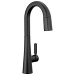 Delta Faucet Monrovia Matte Black Bar With Pull Down Sprayer. Fixed Price $247.79.