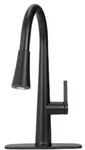 Allen + Roth Bryton Matte Black Single Handle Pull-down Kitchen Faucet W/ LED.W4. Fixed Price $85.50.