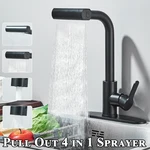 Matte Black Kitchen Sink Faucet Pull Down Sprayer Single Handle Swivel Mixer Tap. Fixed Price $25.99.