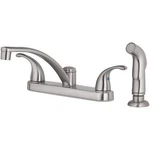 Oakbrook Collection Essentials 2-HANDLE Brushed Nickel Kitchen Faucet W/ Sprayer. Fixed Price $83.30.