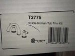 New! Delta T2775 Leland Roman Tub Trim Chrome. Fixed Price $199.00.