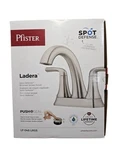Pfister Ladera 4 In. Centerset 2-HANDLE Bathroom Faucet Brushed Nickel. Fixed Price $38.28.