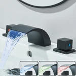 Led Waterfall Bathroom Sink Faucet 3HOLE Vanity Mixer 2 Handle Widespread. Fixed Price $39.99.