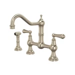 Perrin & Rowe Edwardian Bridge Kitchen Faucet -U.4756L-STN-2 Satin Nickel. Fixed Price $799.95.