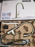 Kohler Guild Pull-down Kitchen Sink Faucet Three-function Stainless Steel. Fixed Price $79.99.