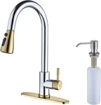 Keer Gold & Polished Chrome Single Handle Pull Down Kitchen. Fixed Price $99.02.