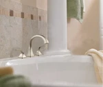 Brizo T67330-BN Virage Two Handle Roman Tub Faucet In Brushed Nickel. Fixed Price $560.00.