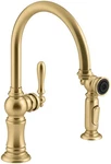 Kohler Artifacts K-99262-2MB Kitchen Faucet,brushed Moderne Brass *new*. Fixed Price $524.99.