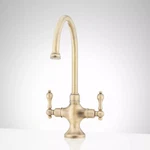 Signature Hardware SH449725CP Gooseneck Style Bar Faucet W/metal Lever Handles -. Fixed Price $44.00.