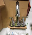 Faucet Omnipro 4" Two Handle Lavatory Chrome #OPA-420C. Fixed Price $39.99.
