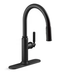 Kohler Revolv Single-handle Pull-down Sprayer Kitchen Faucet Black (R34619-BL). Fixed Price $169.00.