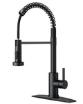 Forious Black Kitchen Faucet With Pull Down Sprayer, Stainless Matte. Fixed Price $71.23.