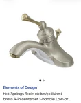 Elements Of Design EB3549BL Single Handle 4" Centerset Bathroom - Brass. Fixed Price $25.00.
