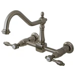 Kingston Brass KS124.TAL Tudor 1.8 Gpm Widespread Bridge Kitchen - Nickel. Fixed Price $324.97.