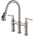 Kraus KPF-3121 Allyn 1.8 Gpm Bridge Pull Down Kitchen Faucet Stainless Steel. Fixed Price $399.95.