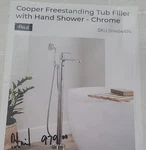 Signature Hardware Cooper Freestanding Clawfoot Tub Filler & Hand Shower Chrome. Fixed Price $300.00.