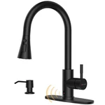 Blylund Touchless Kitchen Faucet With Pull Down Sprayer, Matte Black. Fixed Price $146.06.