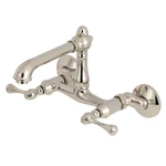 Kingston Brass English Country 6 In. Adjustable Center Wall Mount Kitchen Faucet. Fixed Price $429.56.